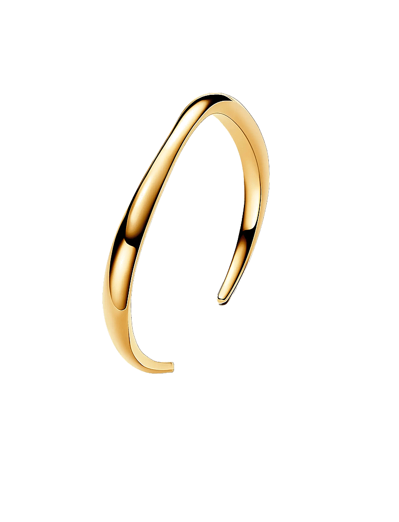 Pandora - 14k Gold-plated open bangle - bangles - no color - 2