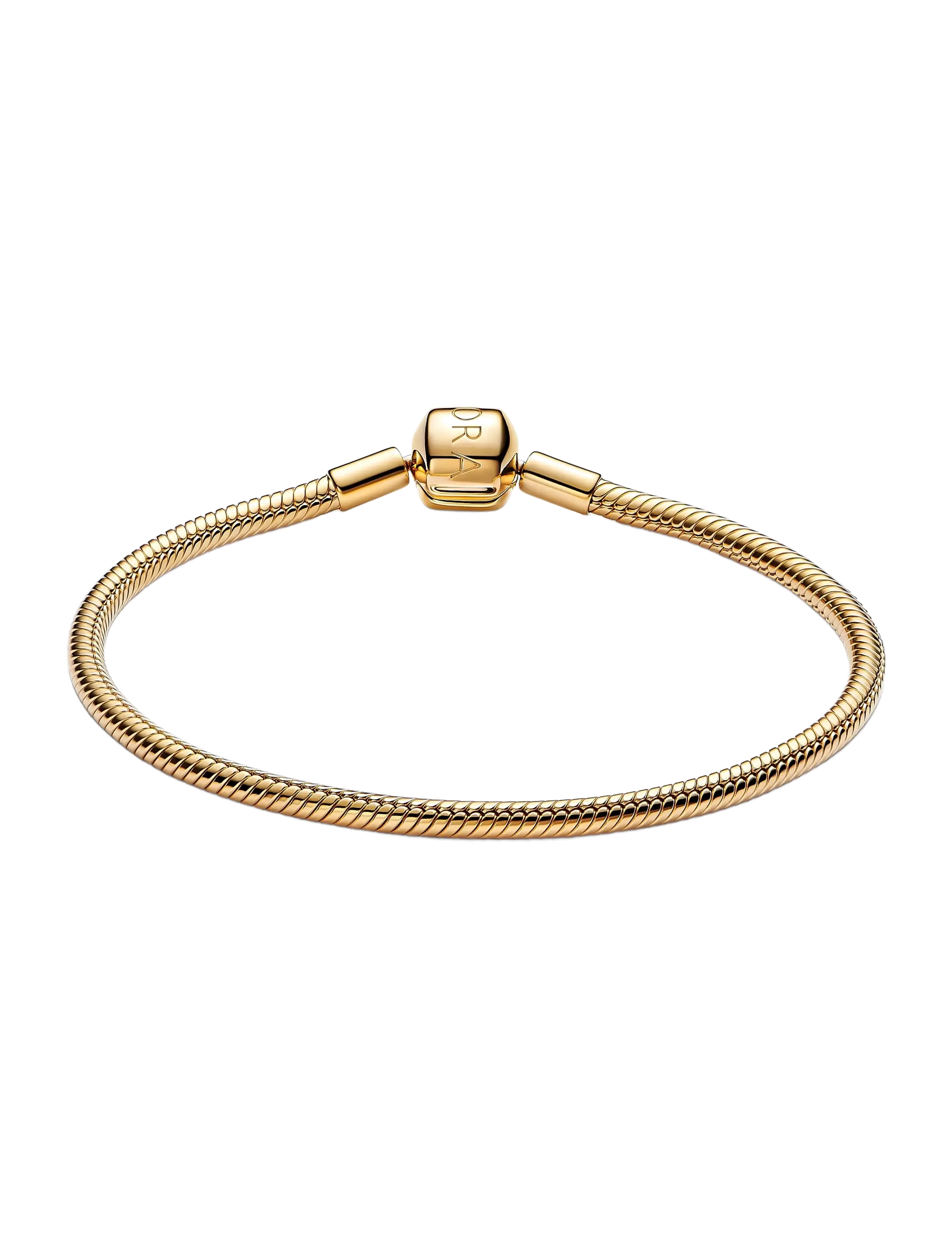 Pandora - Snake chain 14k gold-plated bracelet - kædearmbånd - no color - 2