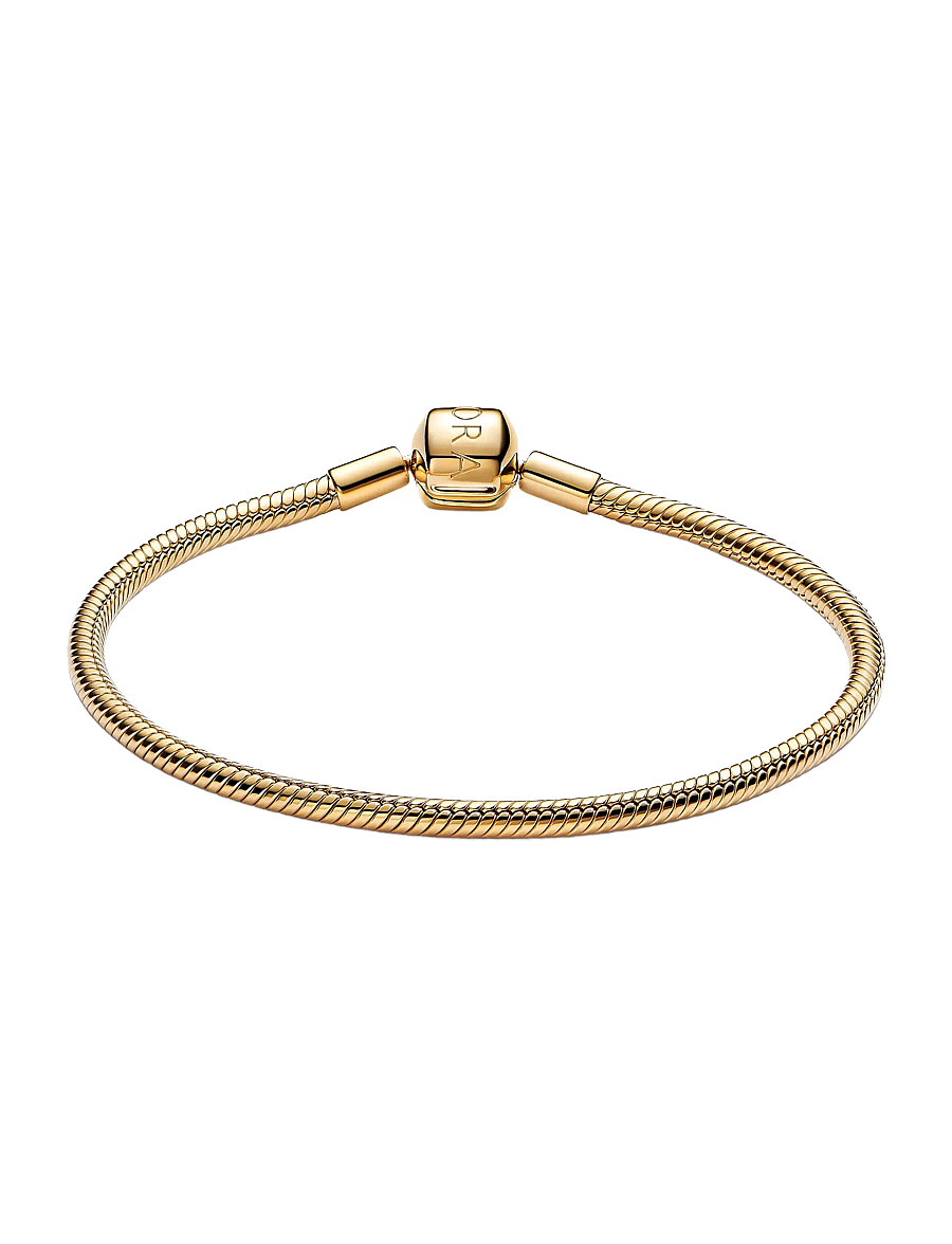 Pandora - Snake chain 14k gold-plated bracelet - kettingarmbanden - no color - 2