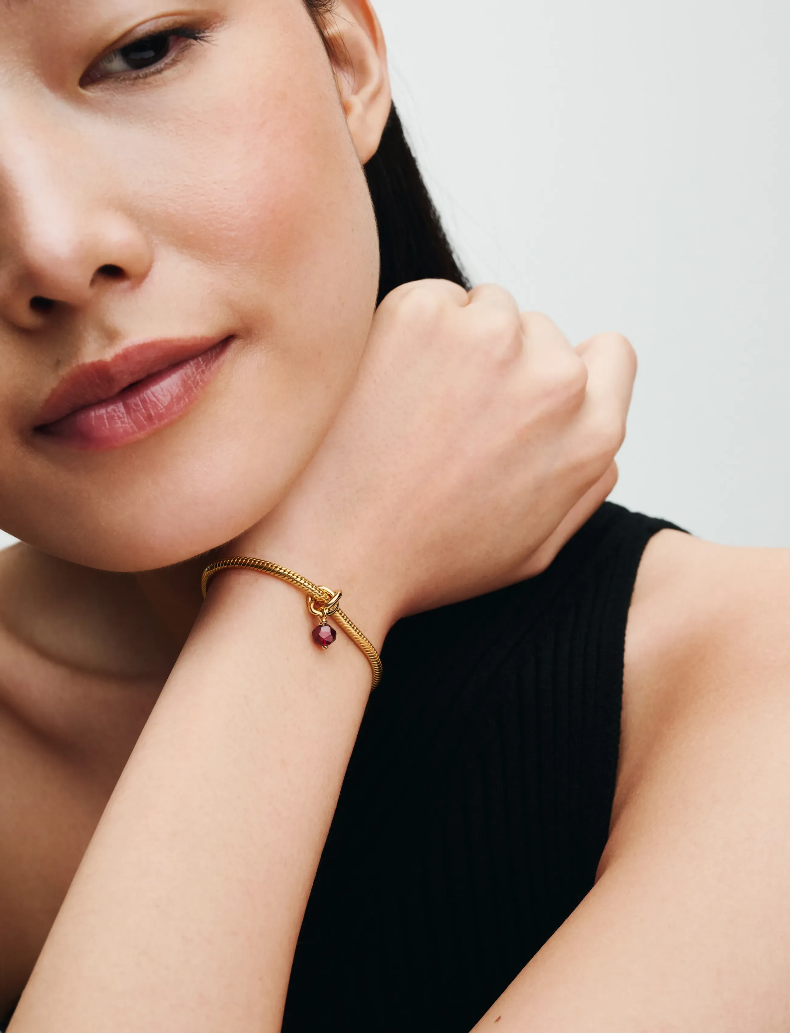 Pandora - Snake chain 14k gold-plated bracelet - kædearmbånd - no color - 3
