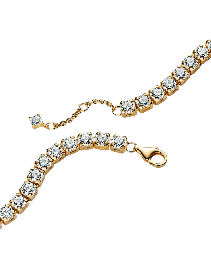 Pandora - 14k gold-plated tennis bracelet with clear cubic zirconia - kettenarmbänder - clear - 1