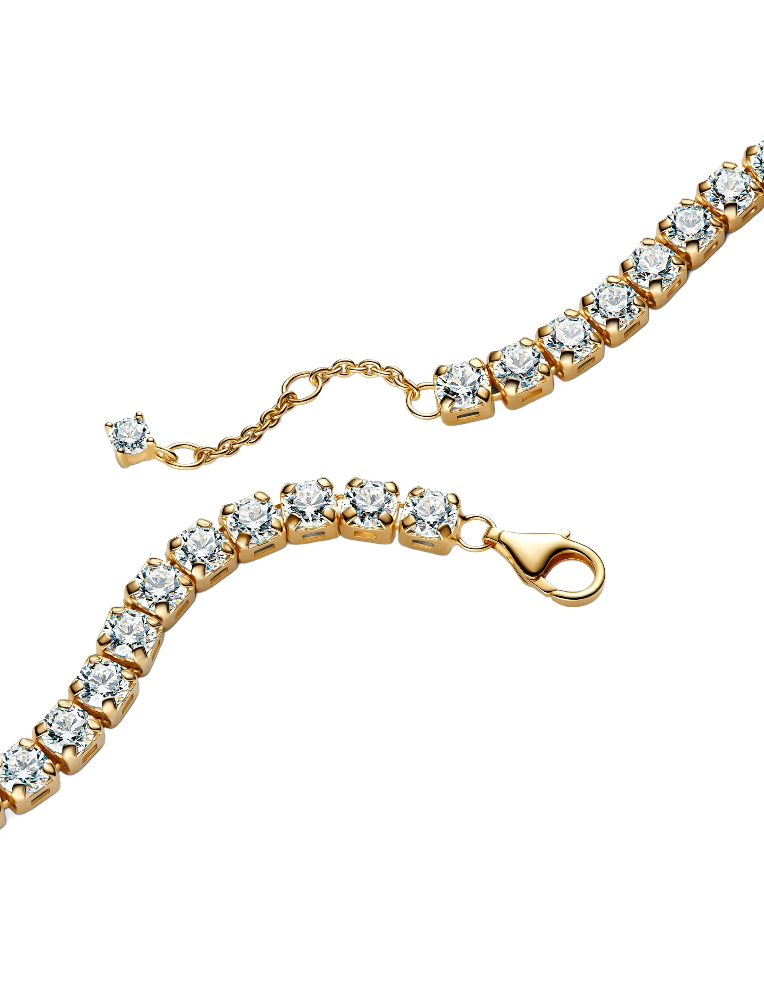 Pandora - Sparkling Bold Tennis Bracelet - kædearmbånd - clear - 1