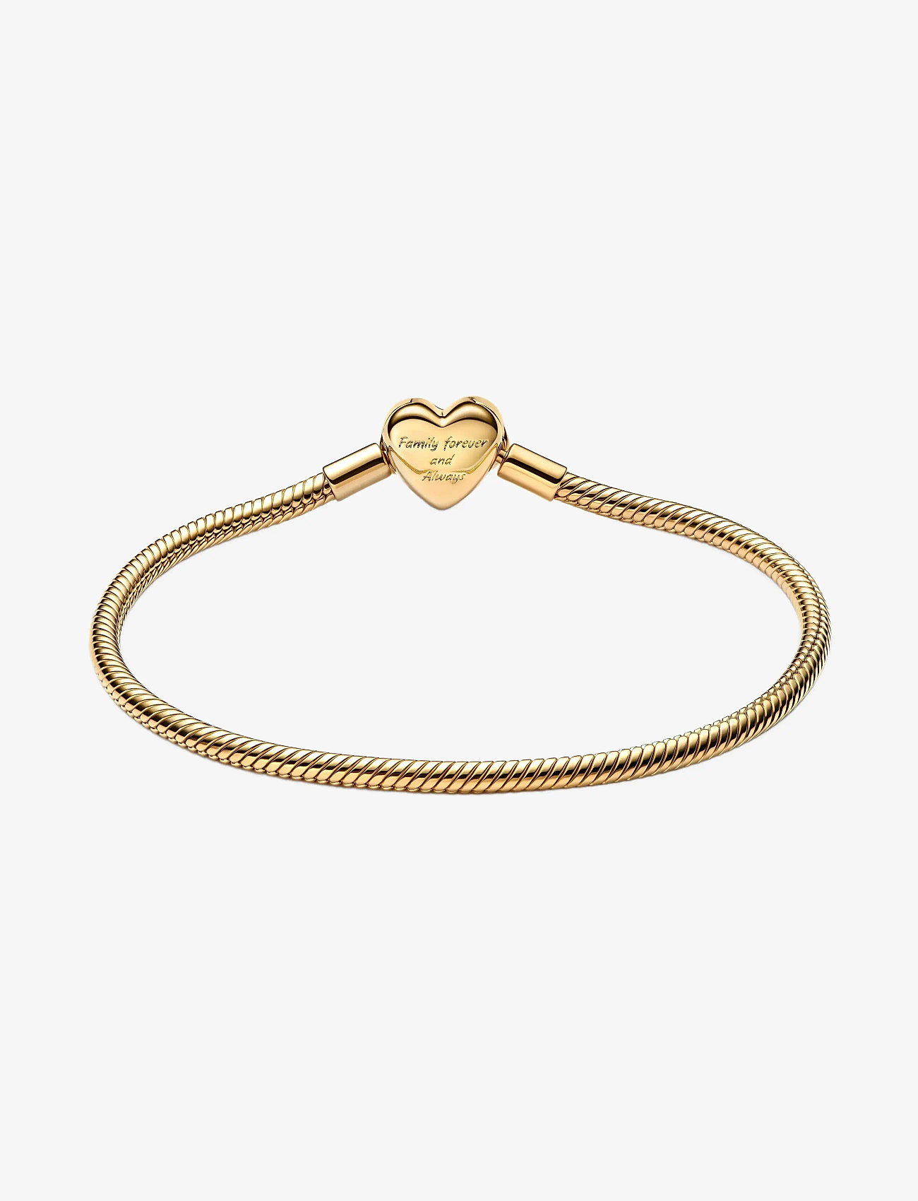 Pandora - Snake chain 14k gold-plated bracelet with clear cubic zirconia - chain bracelets - clear - 2