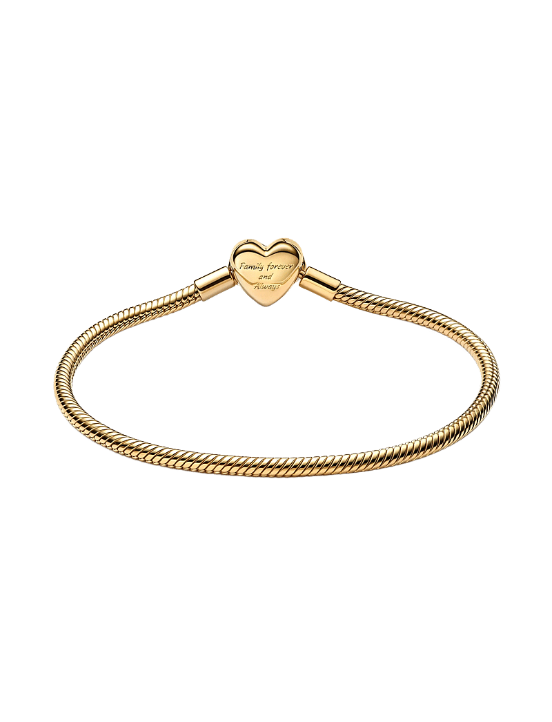 Pandora - Snake chain 14k gold-plated bracelet with clear cubic zirconia - kettenarmbänder - clear - 2