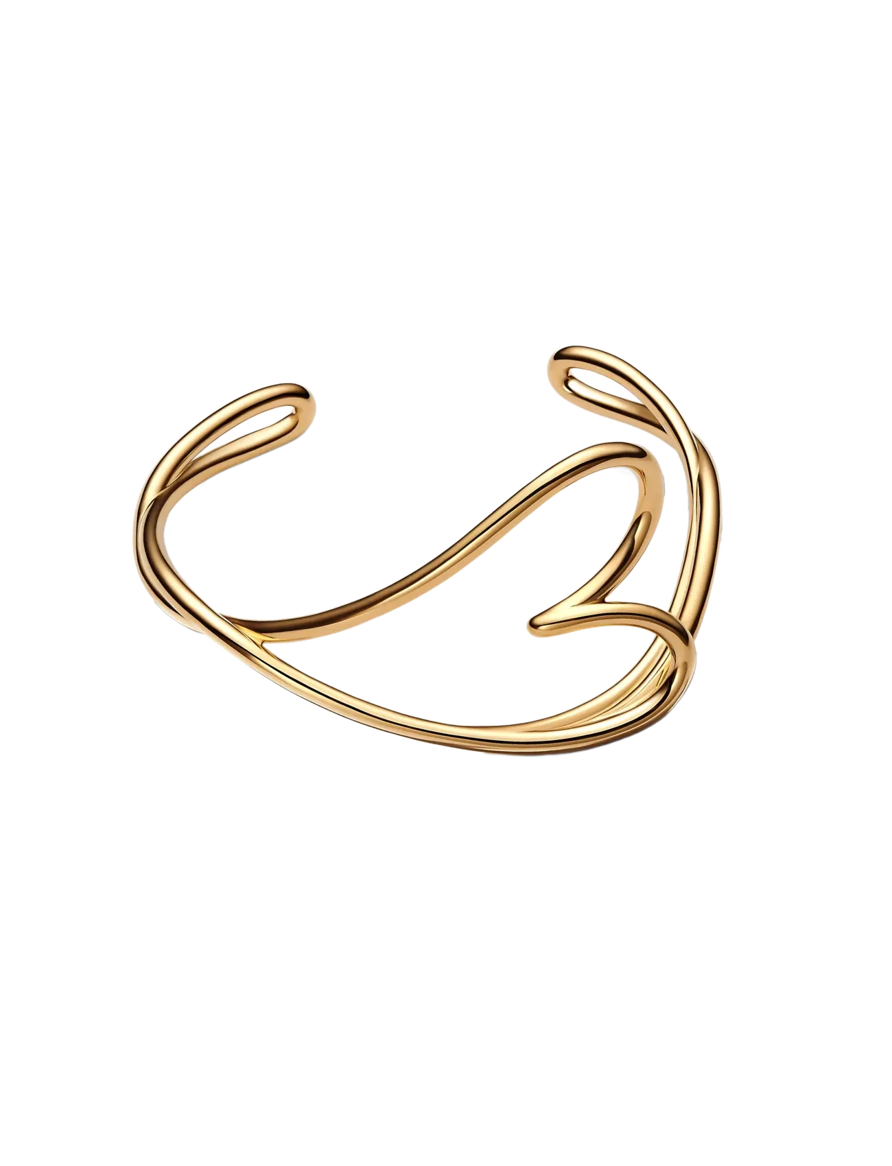 Pandora Heart 14k gold-plated open bangle - Armreife - NO COLOR / undefined