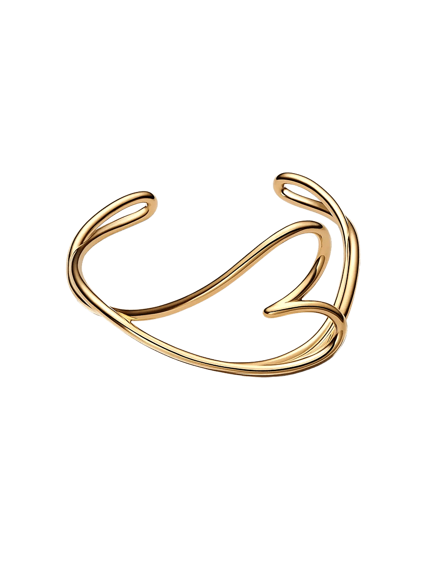 Pandora - Heart 14k gold-plated open bangle - bangles-armband - no color - 1