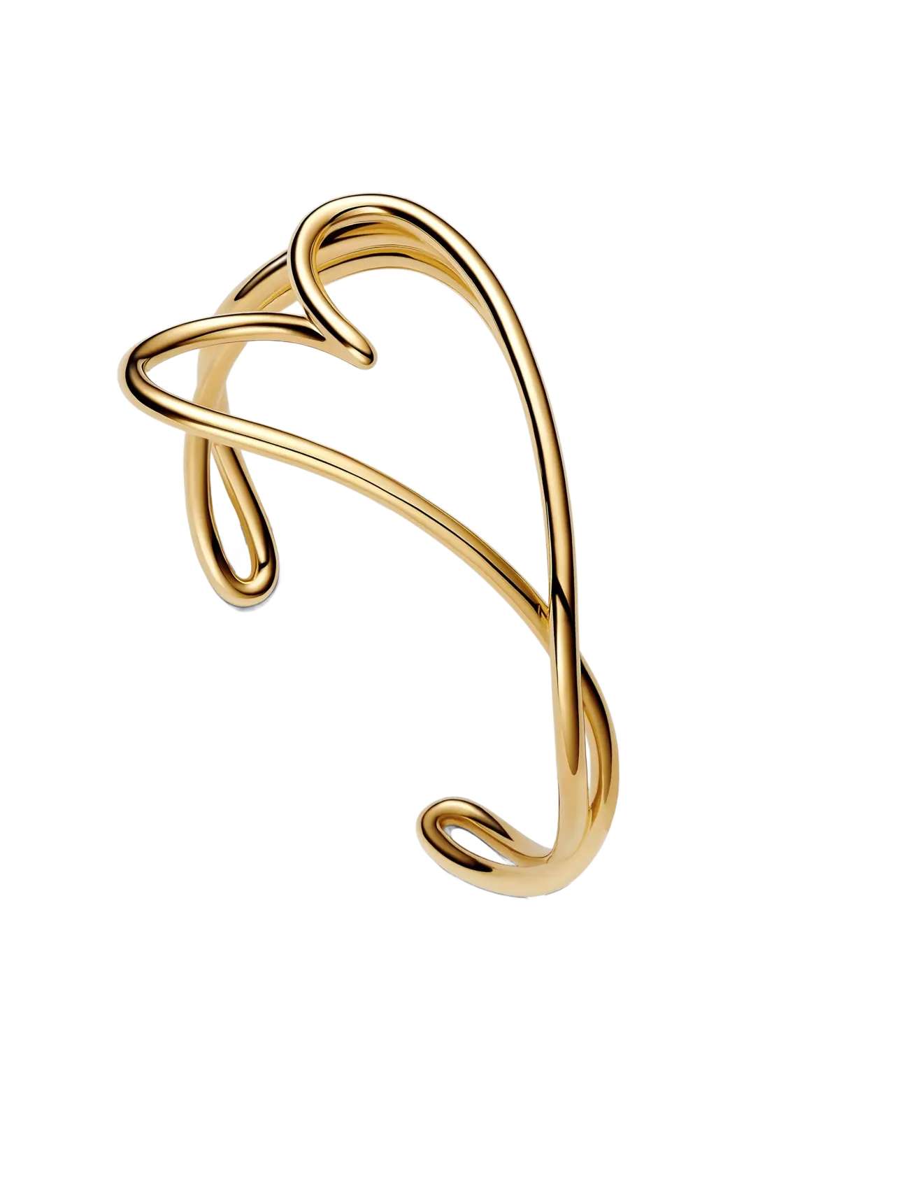 Pandora - Heart 14k gold-plated open bangle - bangles-armband - no color - 2