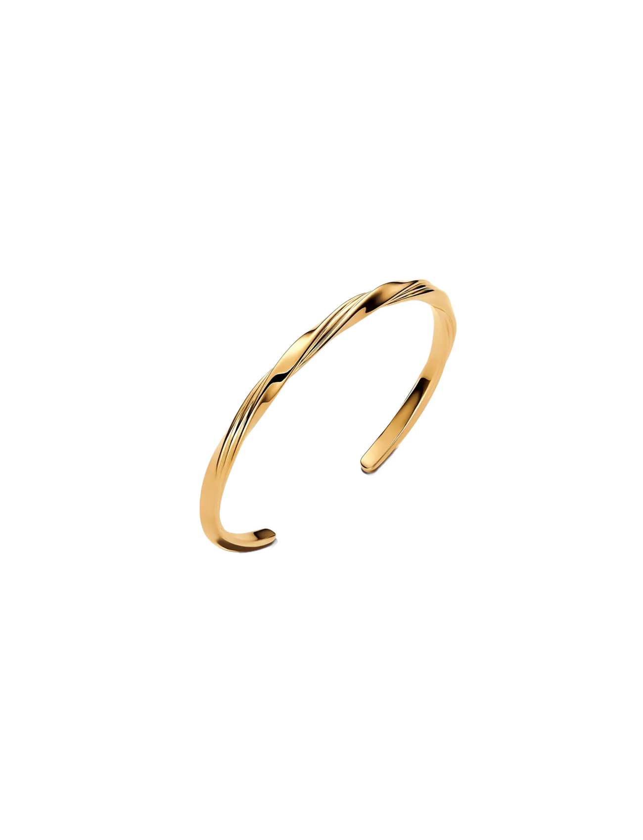 Pandora Twisted 14k gold-plated open bangle - Armreife - NO COLOR / undefined