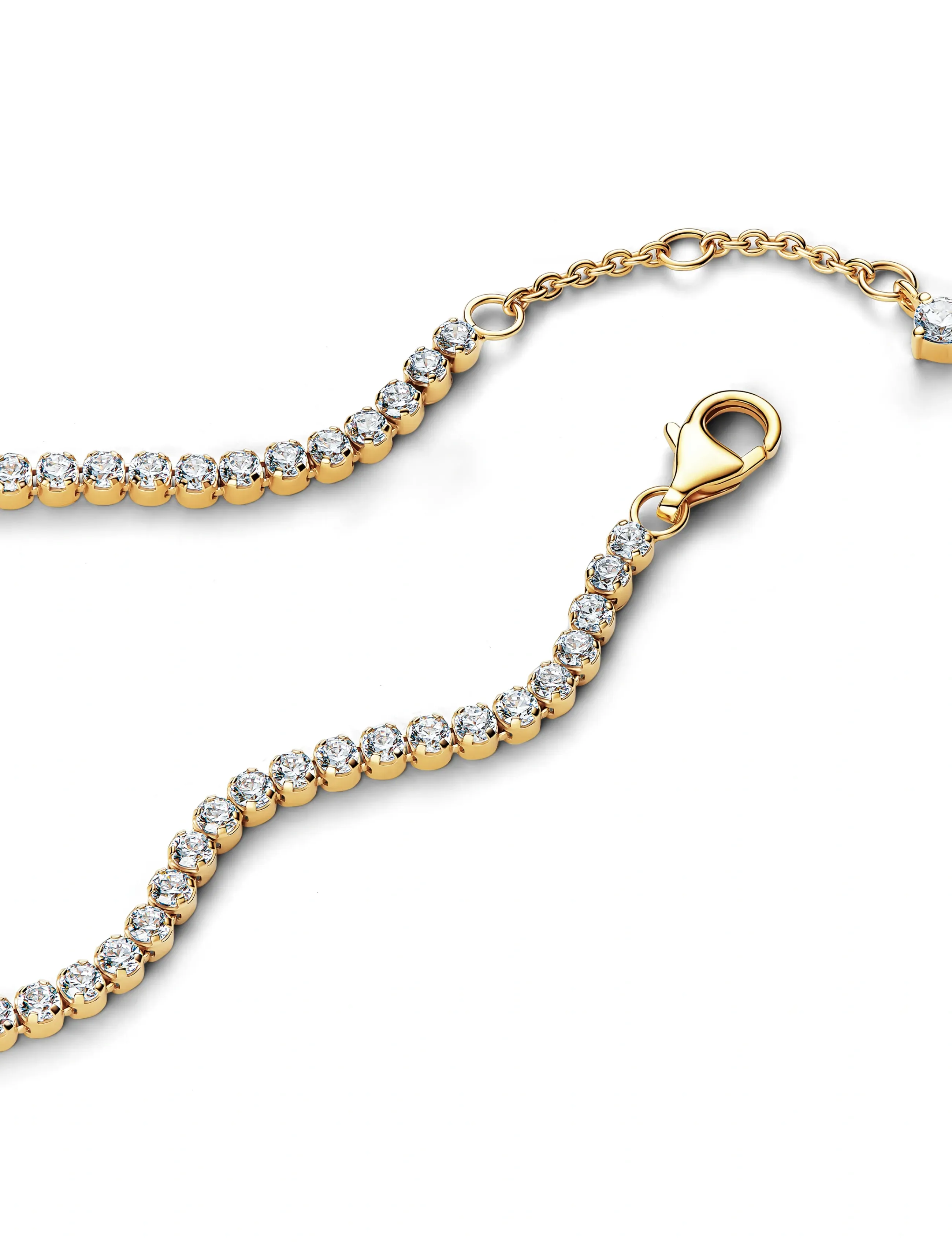 Pandora - Sparkling Tennis Bracelet - kædearmbånd - clear - 2