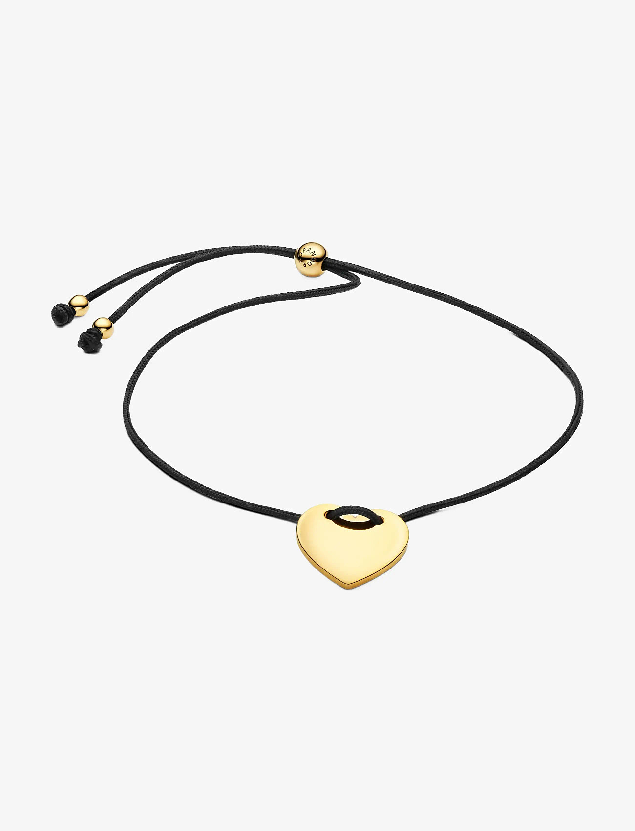 Pandora - Engravable Heart Black Cord Slider Bracelet - black - 1