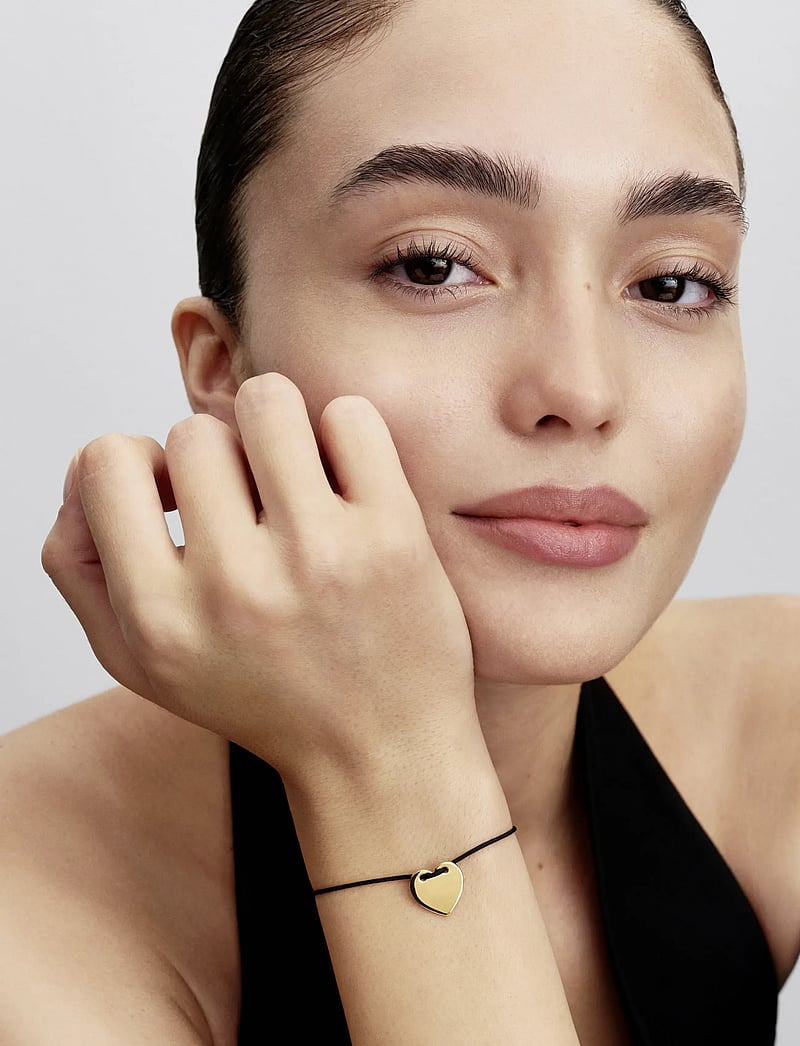 Pandora - Engravable Heart Black Cord Slider Bracelet - black - 0