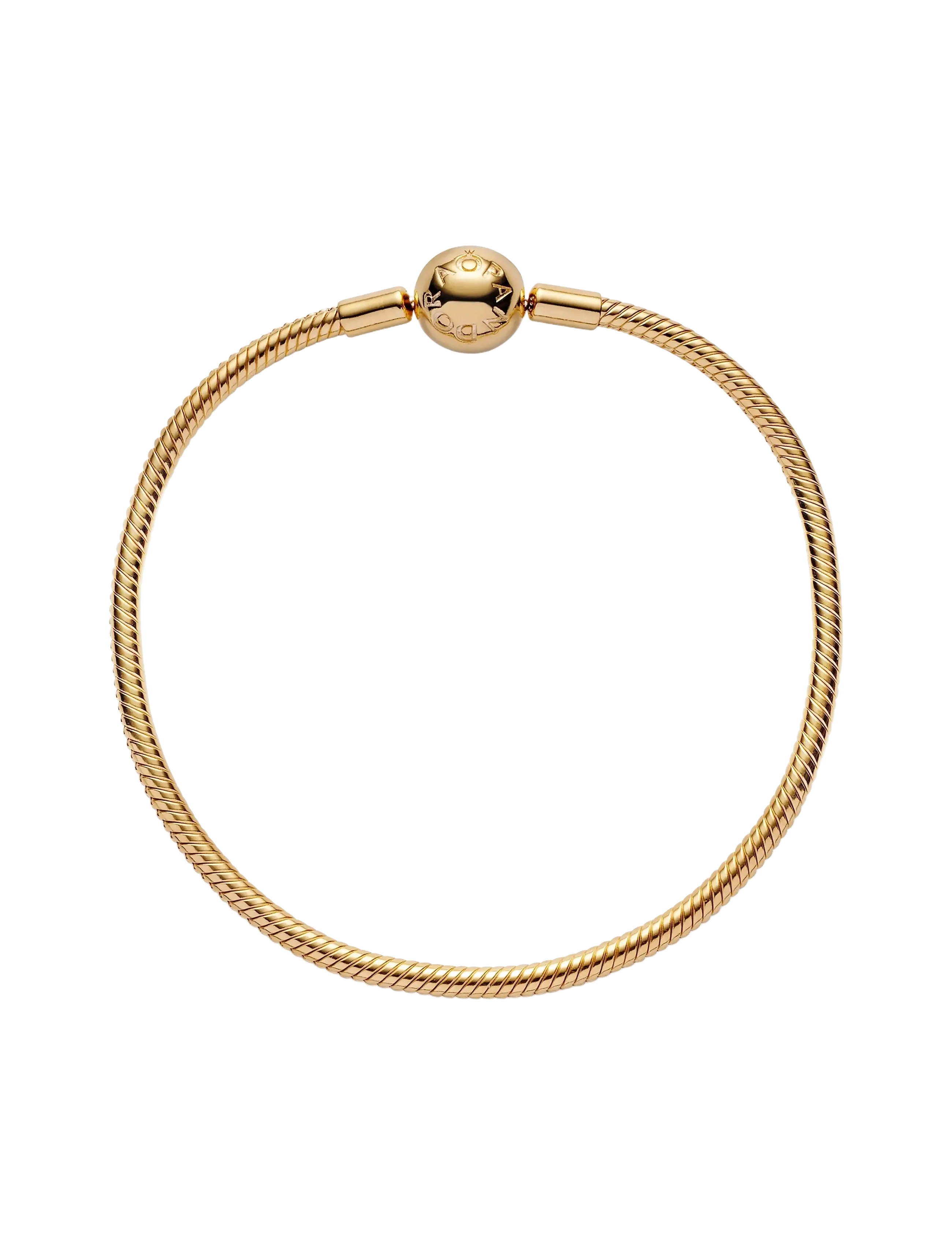 Pandora - Snake chain 14k gold-plated bracelet - keðjuarmbönd - no color - 3