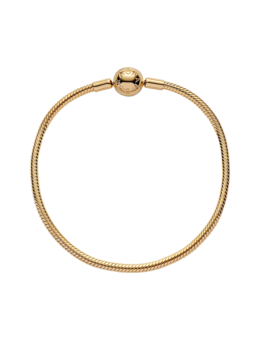 Pandora - Snake chain 14k gold-plated bracelet - keðjuarmbönd - no color - 3