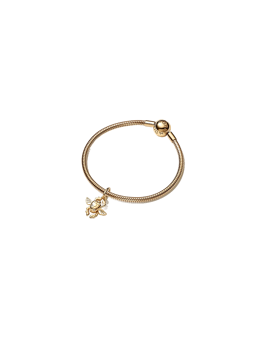 Pandora - Snake chain 14k gold-plated bracelet - keðjuarmbönd - no color - 4
