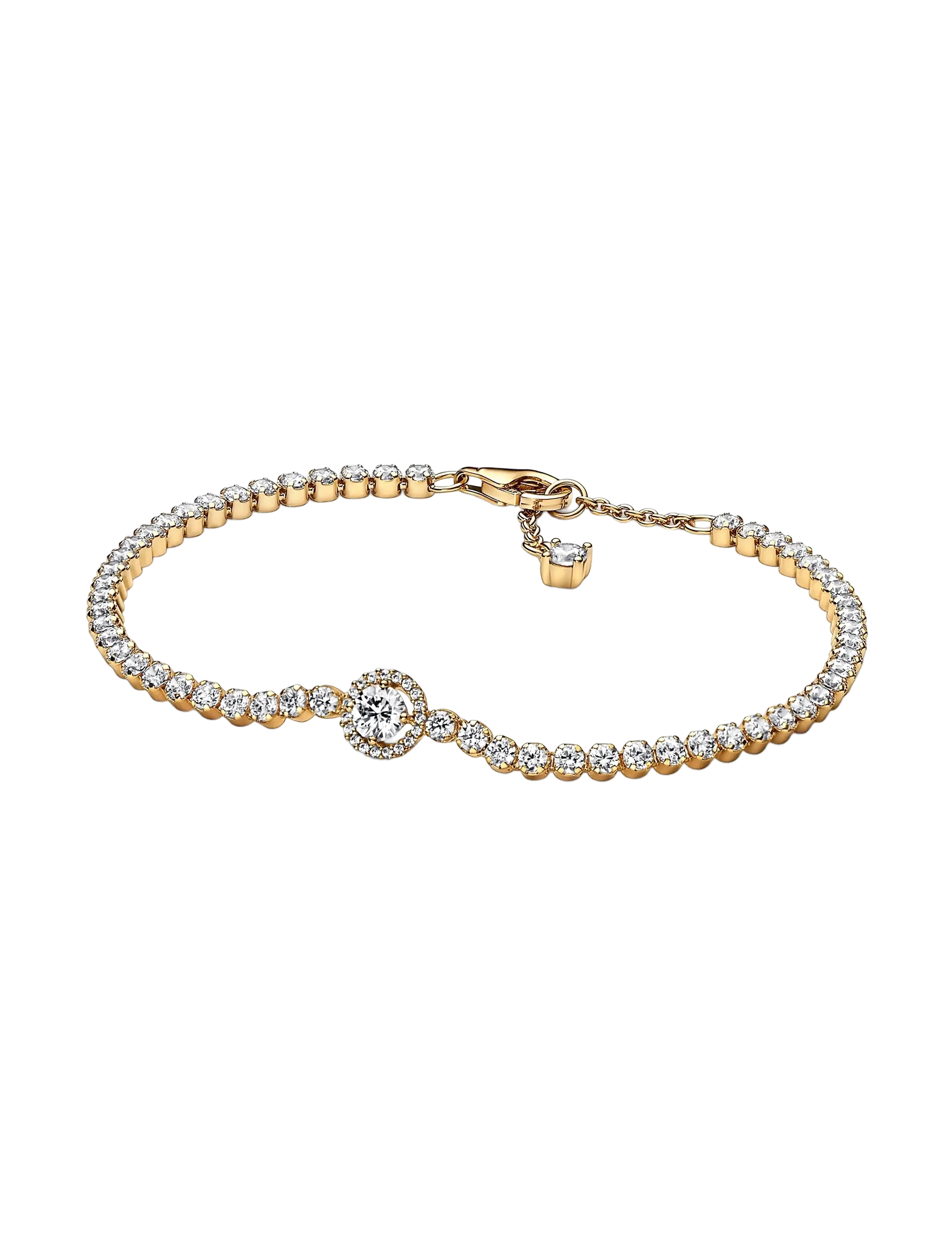 Pandora 14k Gold-plated bracelet with clear cubic zirconia - Asusteet - CLEAR / undefined