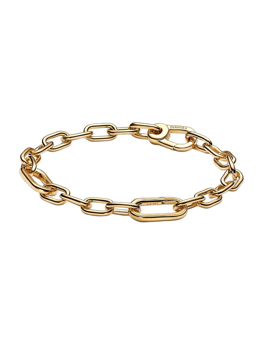 Pandora - 14k Gold-plated small link bracelet - kædearmbånd - no color - 1