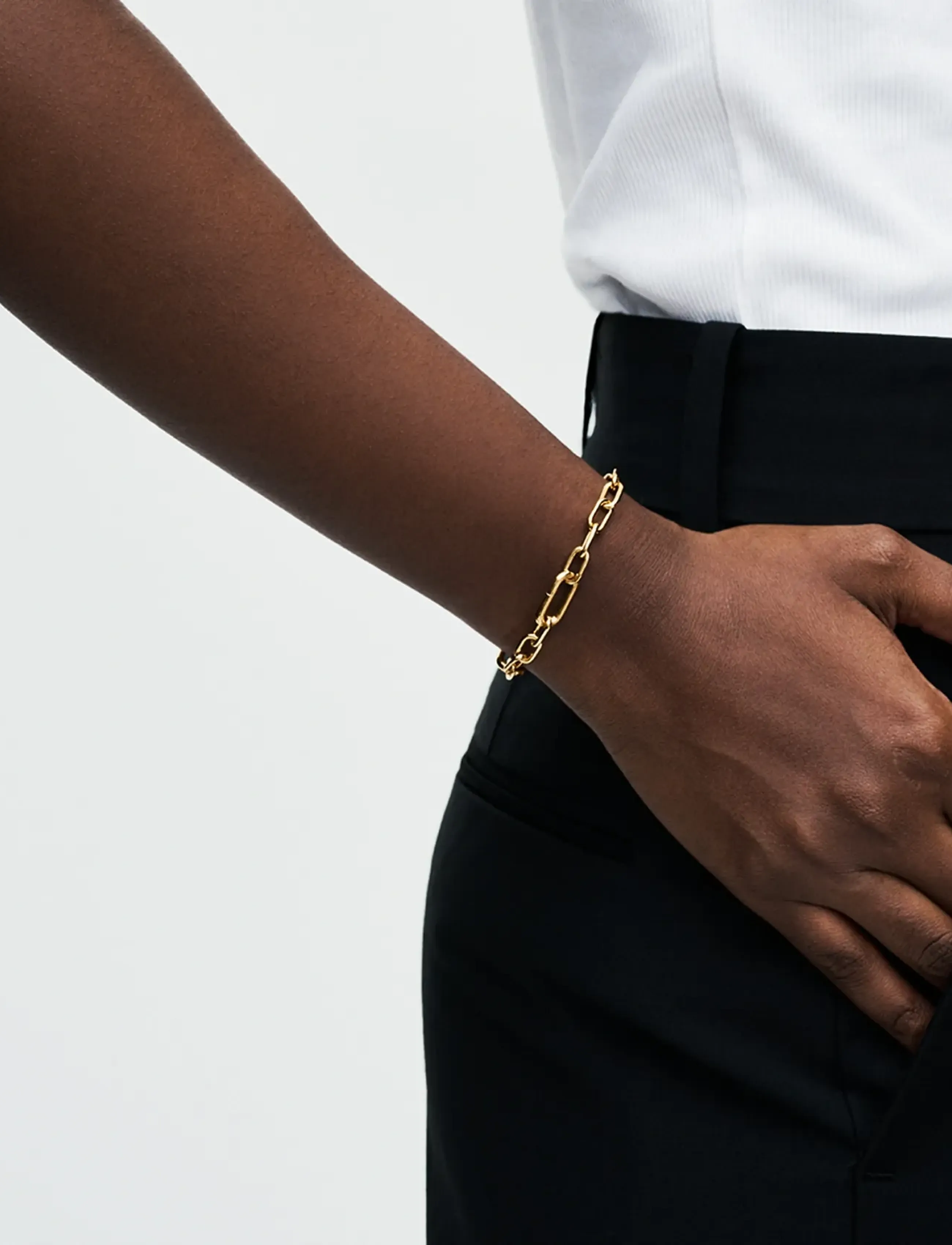 Pandora 14K Gold-Plated Small Link Bracelet, 16 cm, Bracelets, Gold - Chain Frauen