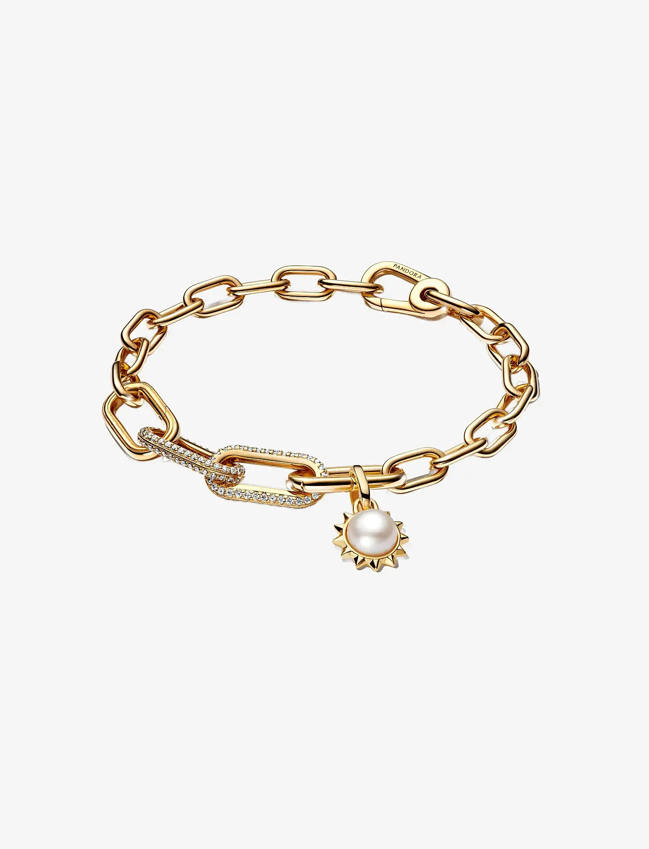 Pandora - 14k Gold-plated small link bracelet - kedjearmband - no color - 2