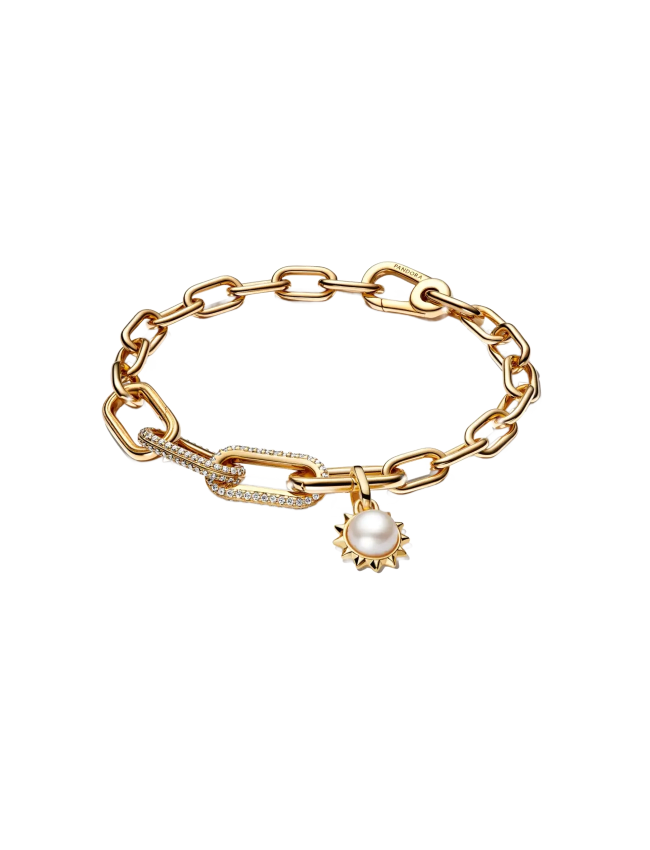 PANDORA 14K Gold-Plated Small Link Bracelet armband dam – bild 3