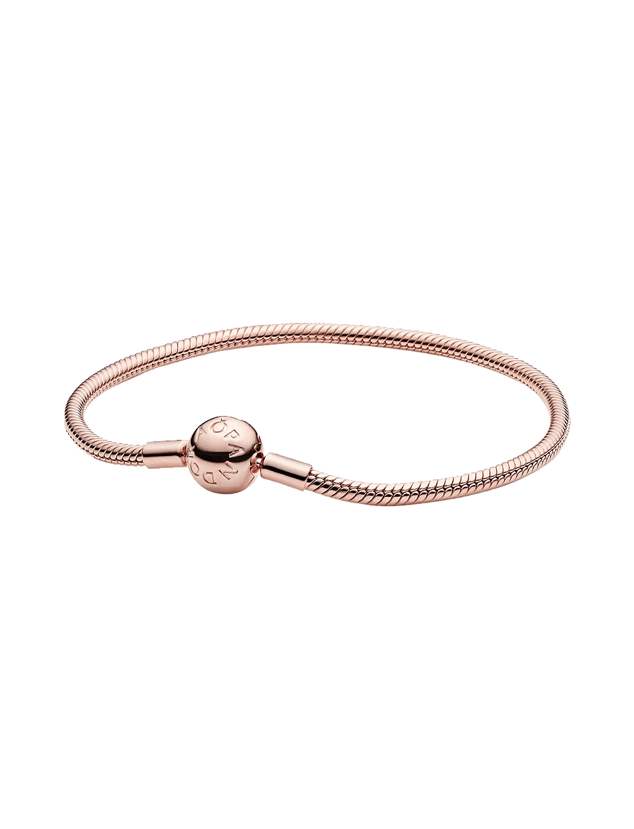 Pandora - 14k Rose gold-plated snake chain bracelet - kettenarmbänder - no color - 1