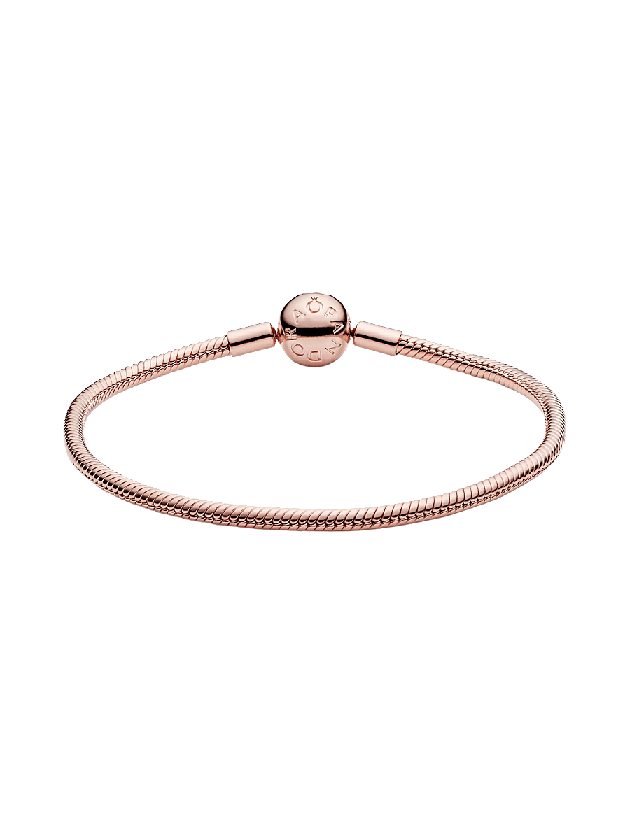 Pandora - 14k Rose gold-plated snake chain bracelet - kettenarmbänder - no color - 2