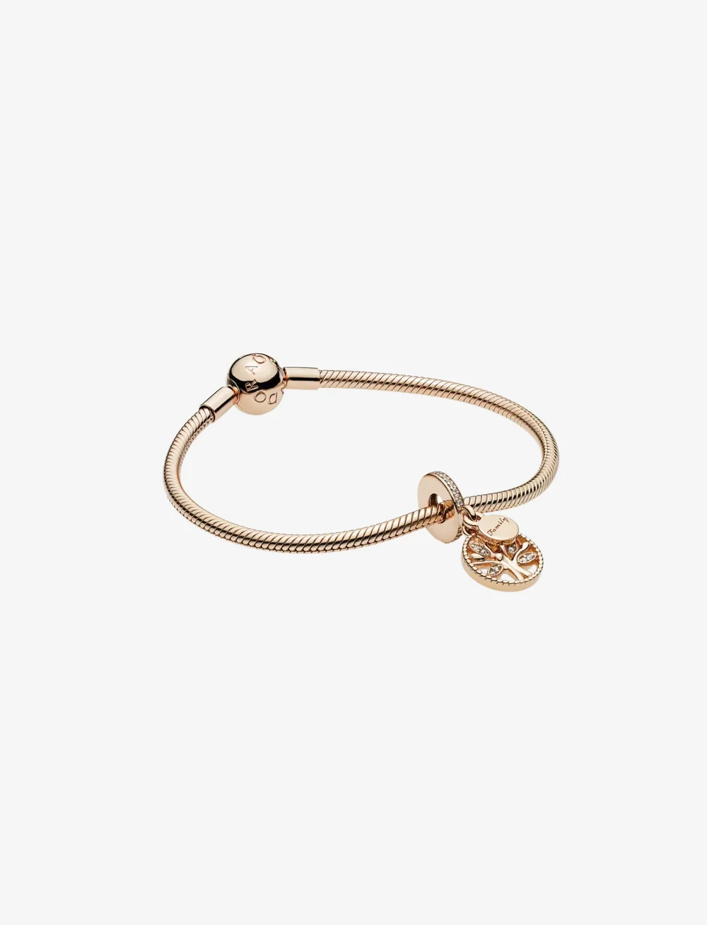Pandora - 14k Rose gold-plated snake chain bracelet - käeketid - no color - 3