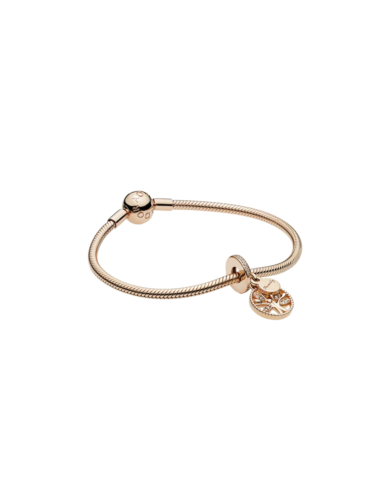 Pandora - 14k Rose gold-plated snake chain bracelet - kettenarmbänder - no color - 3