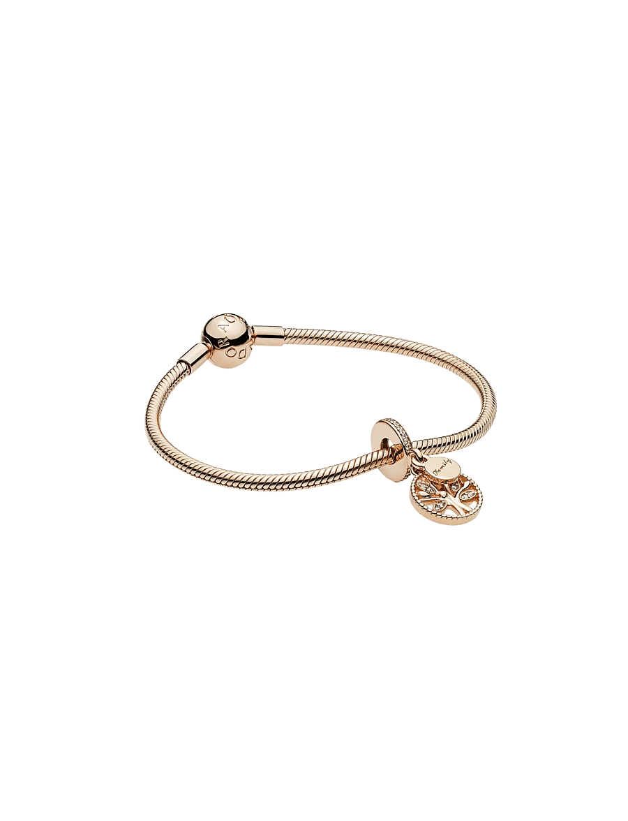 Pandora - 14k Rose gold-plated snake chain bracelet - kettenarmbänder - no color - 3