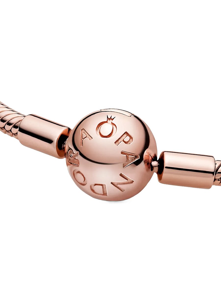 Pandora - 14k Rose gold-plated snake chain bracelet - kettenarmbänder - no color - 5