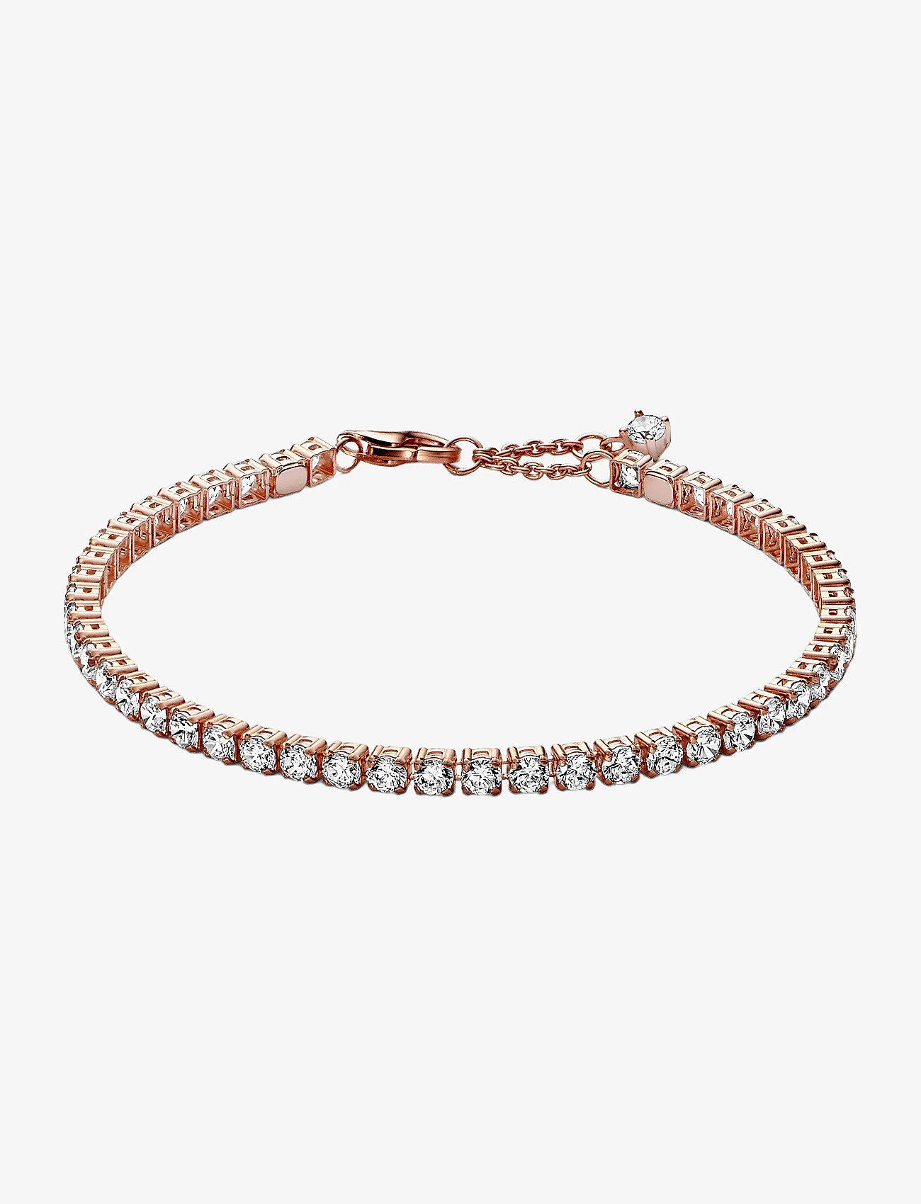 Pandora - 14k Rose gold-plated bracelet with clear cubic zirconia - kedjearmband - clear - 1