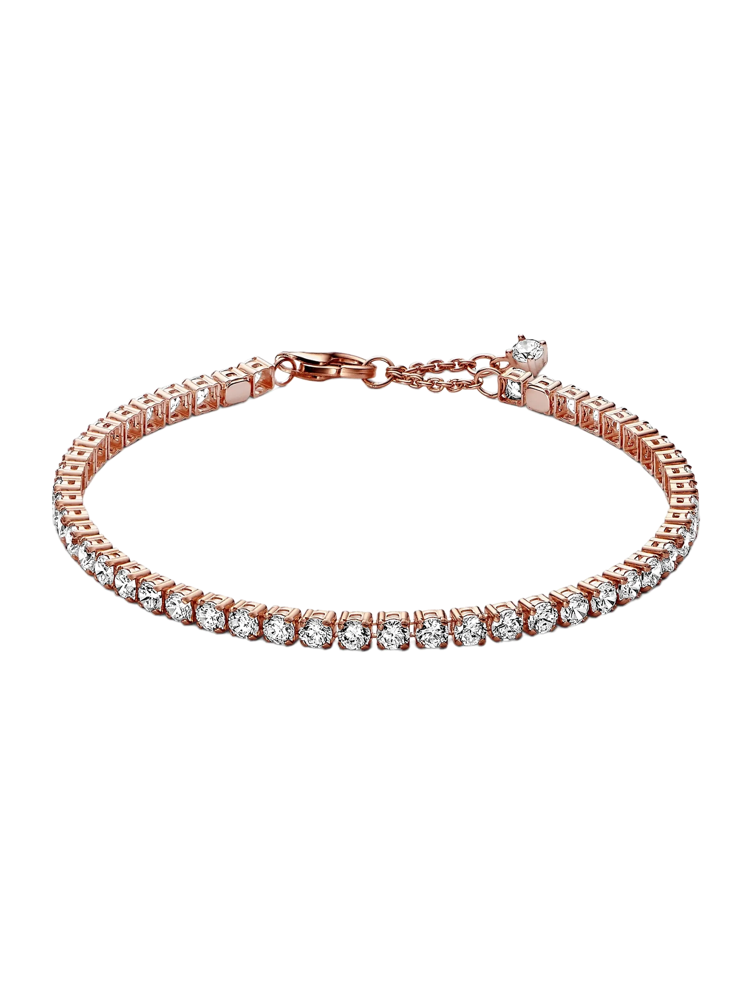 Pandora 14k Rose gold-plated bracelet with clear cubic zirconia - Bracelets - CLEAR / undefined