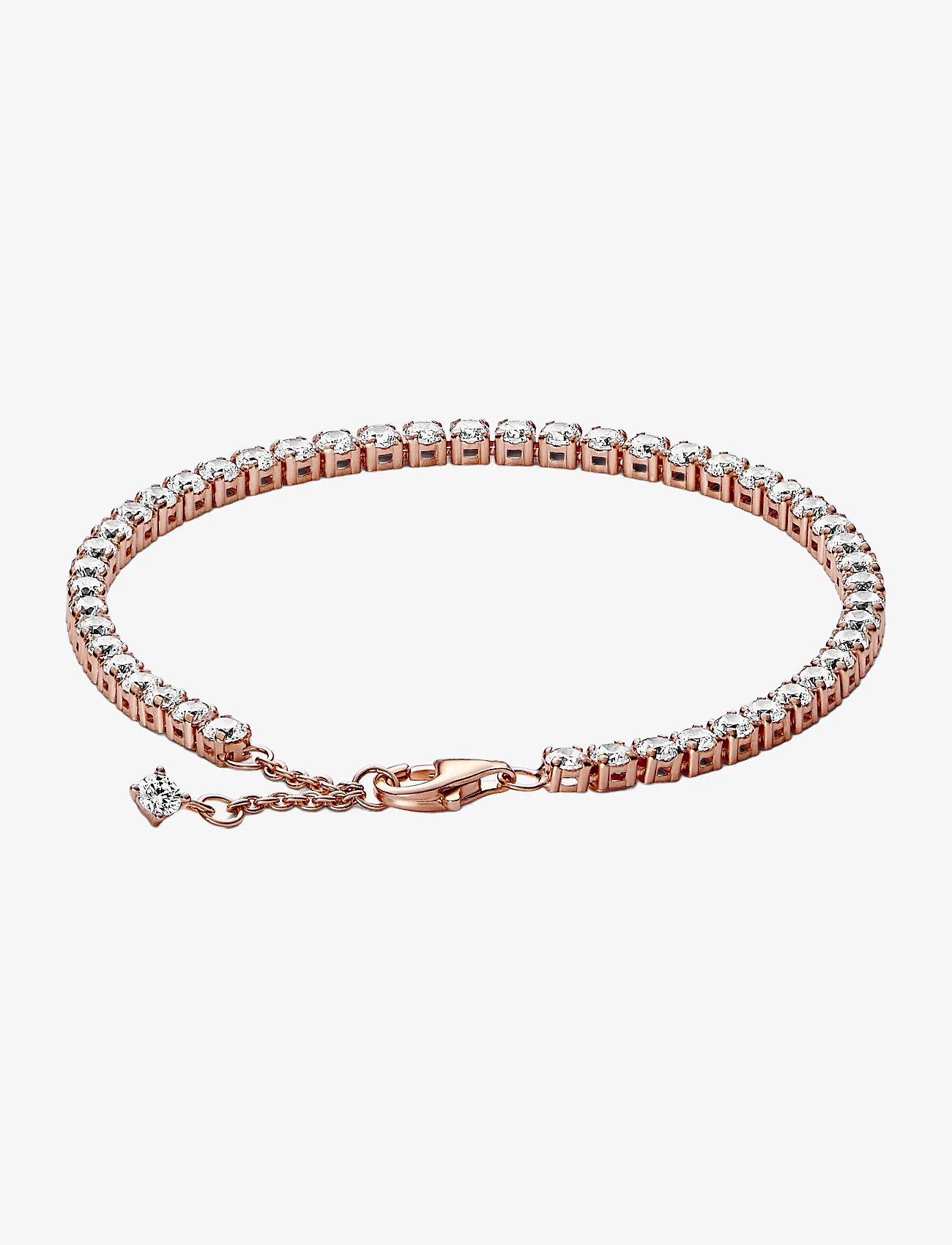 Pandora - 14k Rose gold-plated bracelet with clear cubic zirconia - kedjearmband - clear - 2