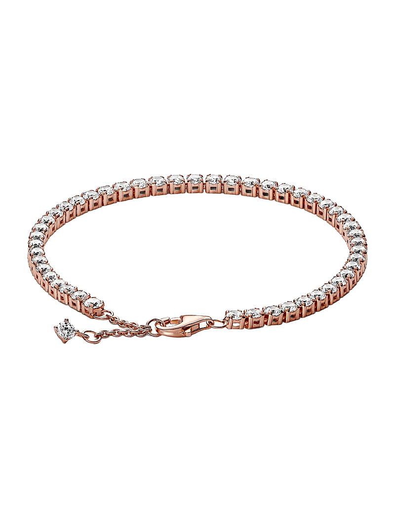 Pandora - 14k Rose gold-plated bracelet with clear cubic zirconia - kettenarmbänder - clear - 2