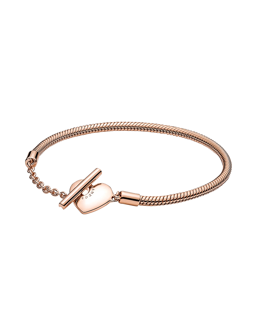 Pandora - Snake chain 14k rose gold-plated - no color - 1