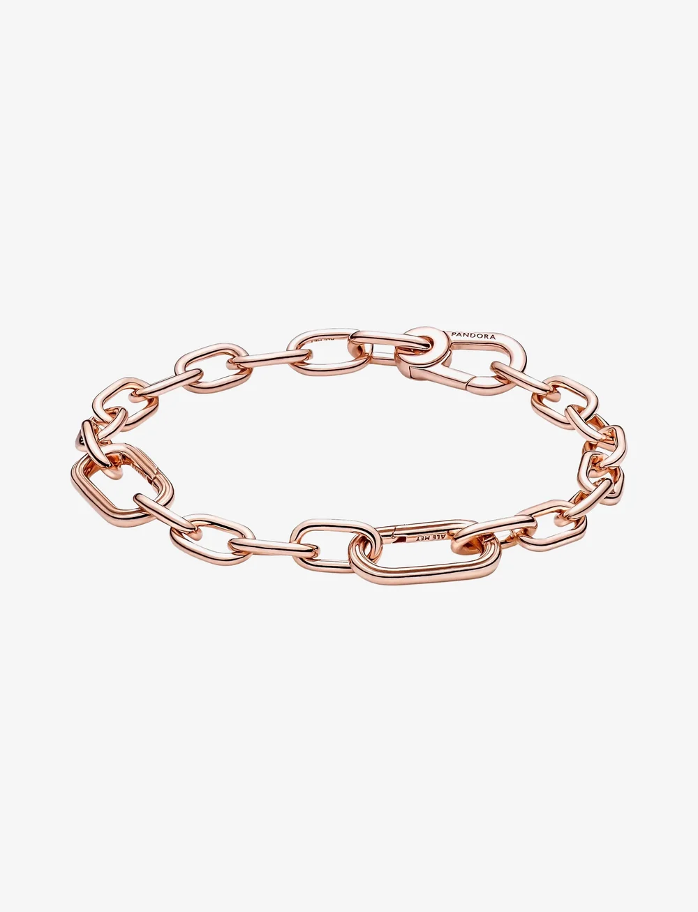 Pandora - 14k Rose gold-plated small link bracelet - ketjurannekorut - no color - 0