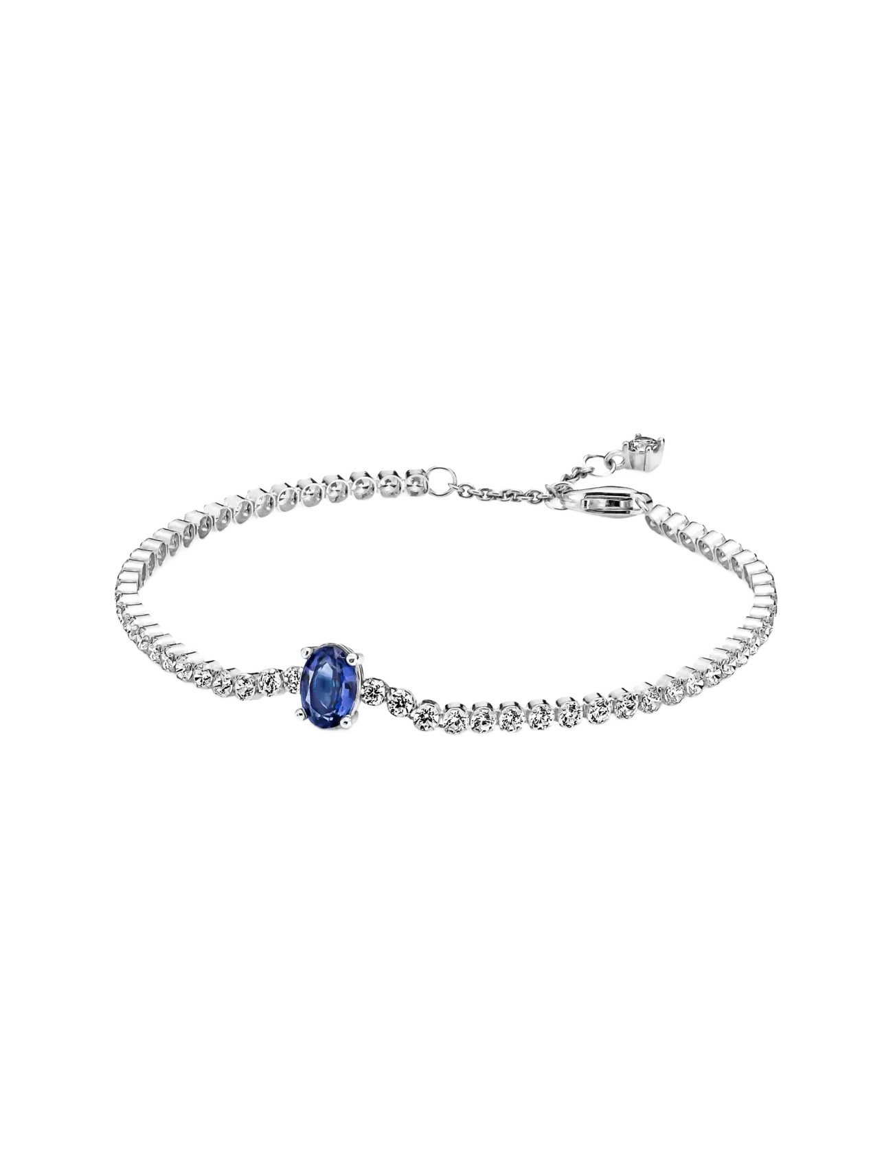 Pandora - Sterling silver tennis bracelet with - blue - 1