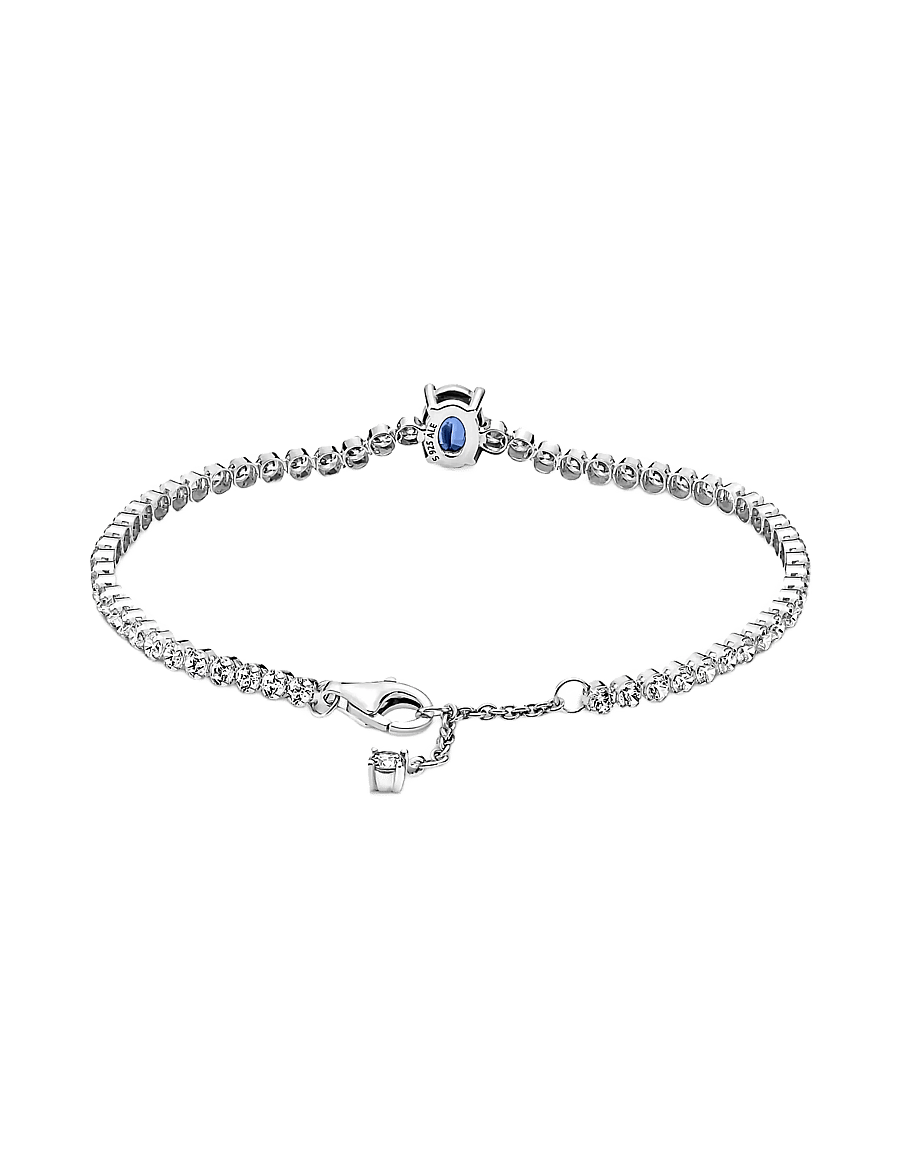 Pandora - Sterling silver tennis bracelet with - blue - 2