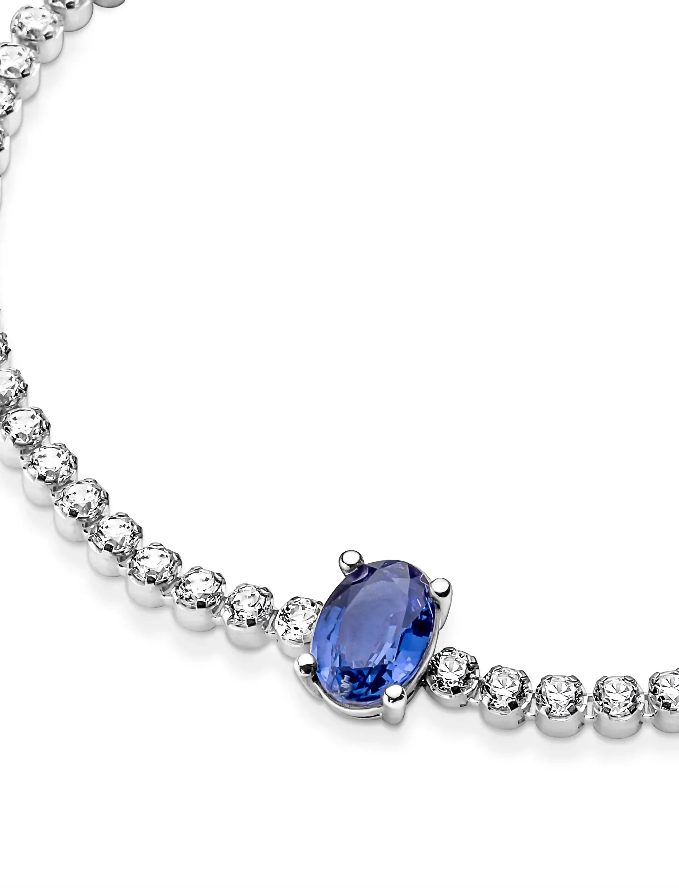 Pandora - Sterling silver tennis bracelet with - blue - 4