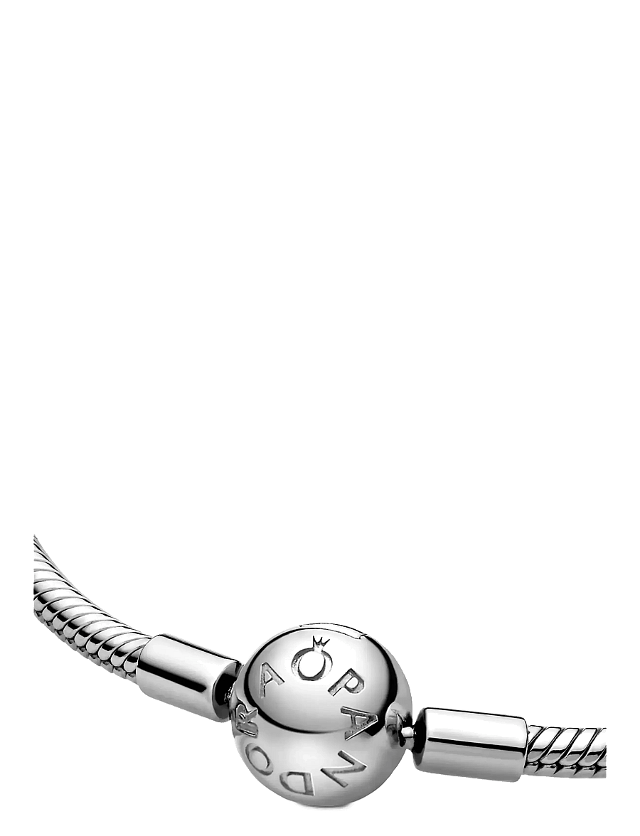 Pandora - Snake chain silver bracelet with round clasp - lenkearmbånd - no color - 3