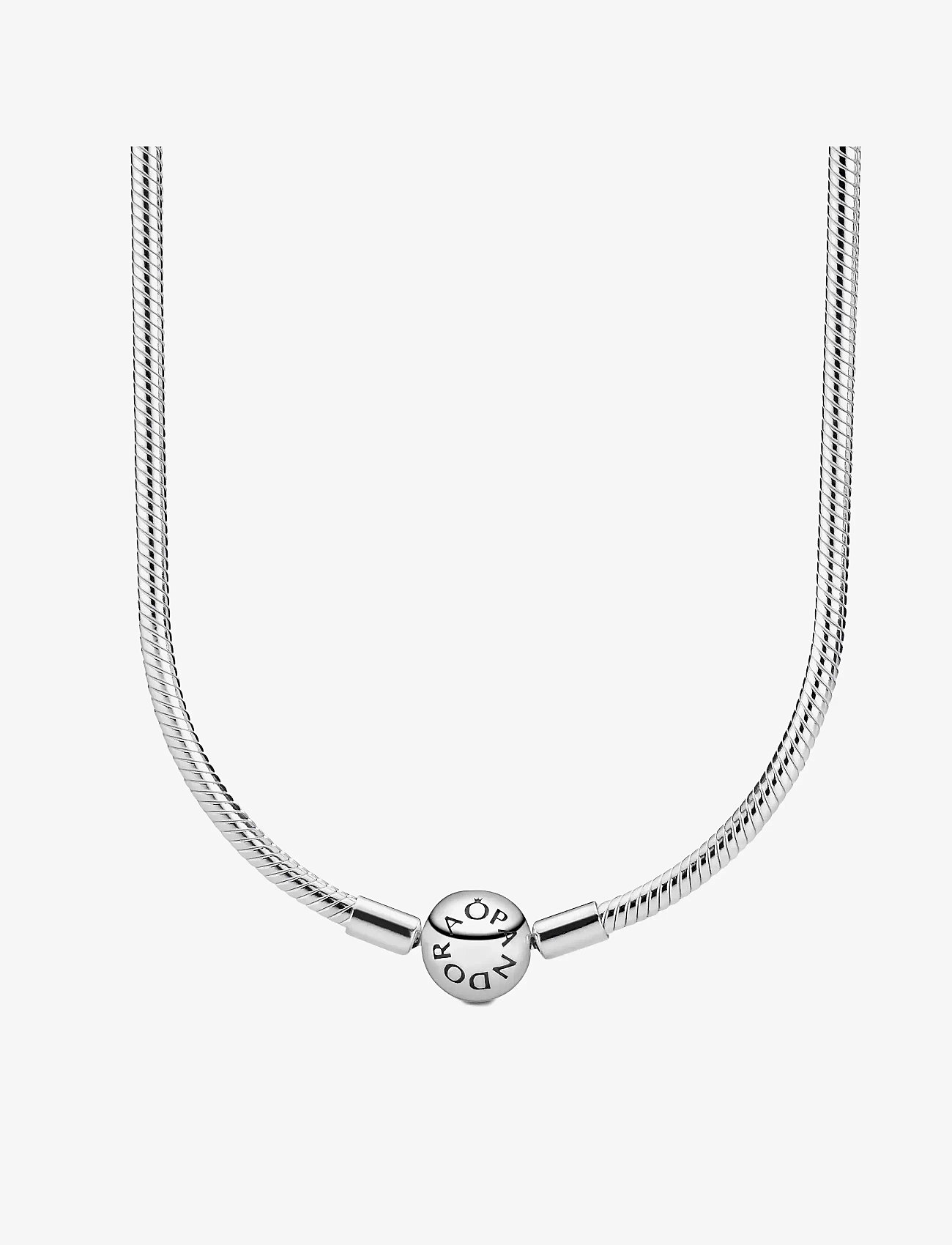Pandora - Silver necklace with round clasp - kedjehalsband - no color - 1