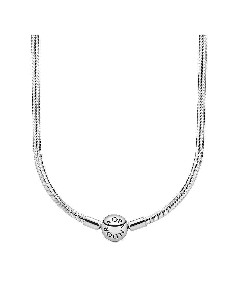 Pandora - Silver necklace with round clasp - kedjehalsband - no color - 1