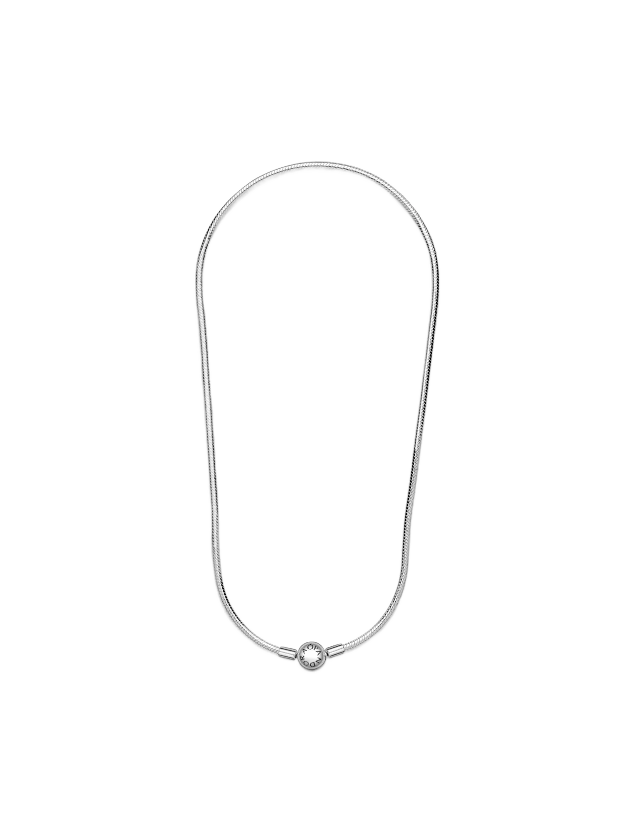 Pandora - Silver necklace with round clasp - kedjehalsband - no color - 2