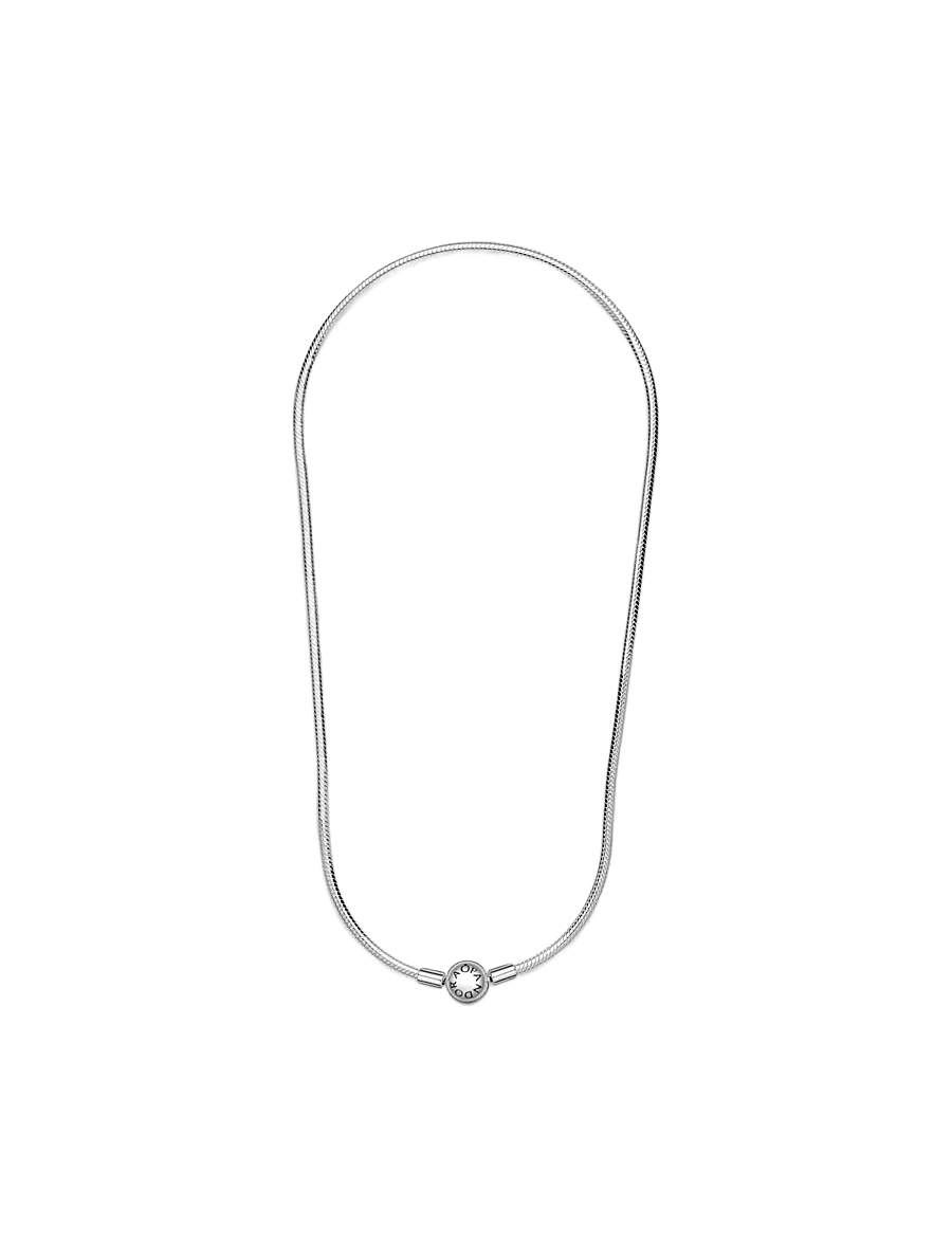 Pandora - Silver necklace with round clasp - kedjehalsband - no color - 2