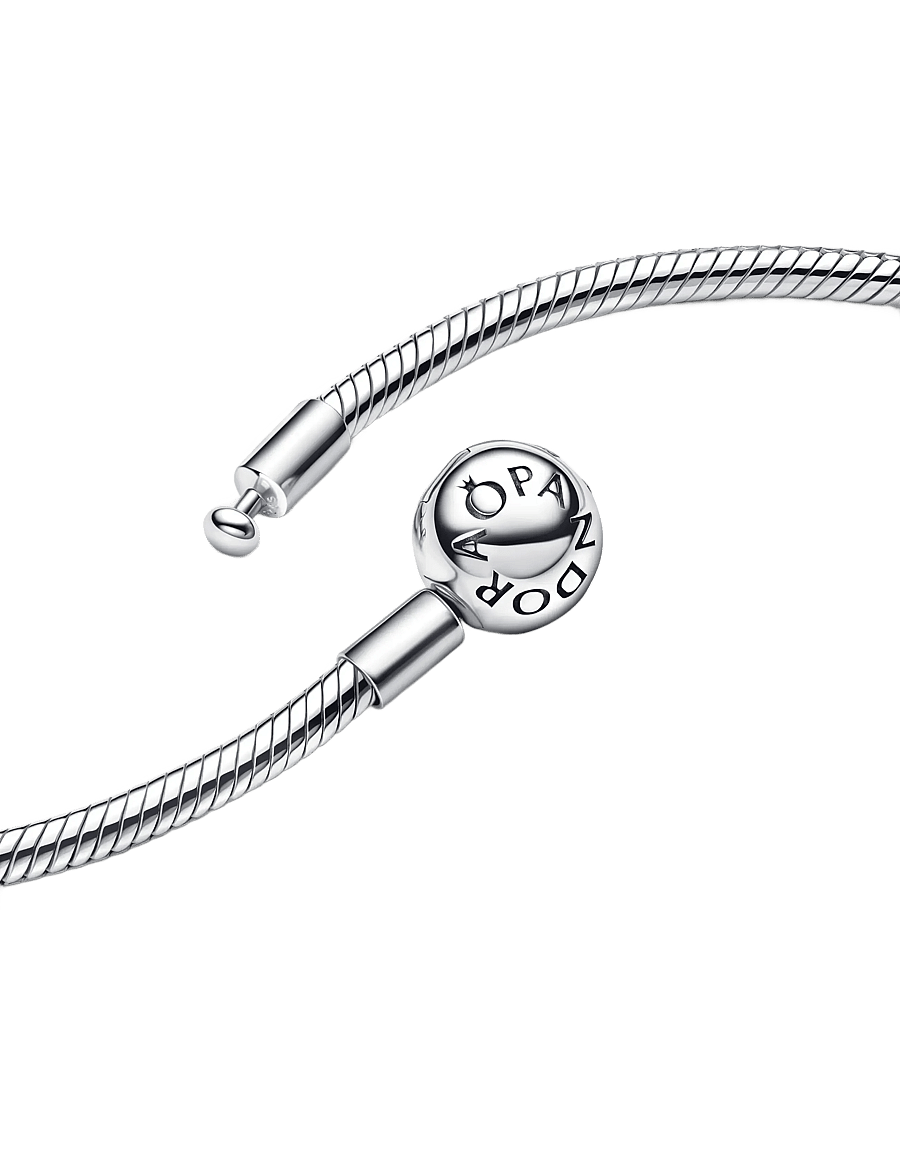 Pandora - Silver necklace with round clasp - halsband - no color - 2