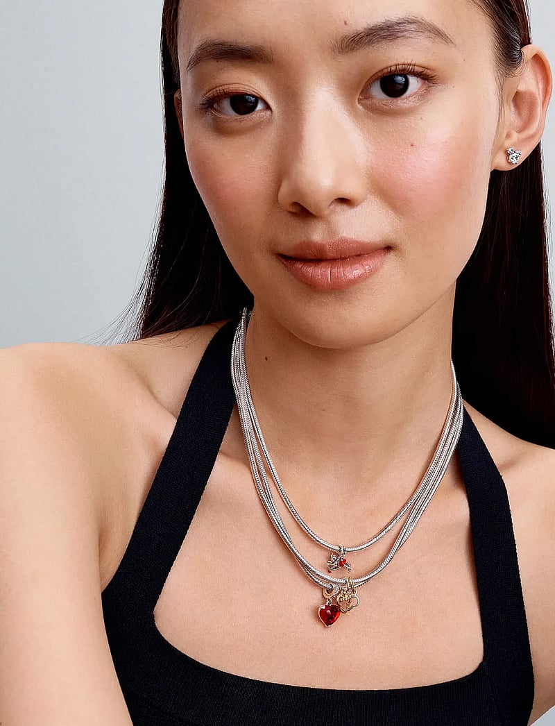 Pandora - Silver necklace with round clasp - kedjehalsband - no color - 3