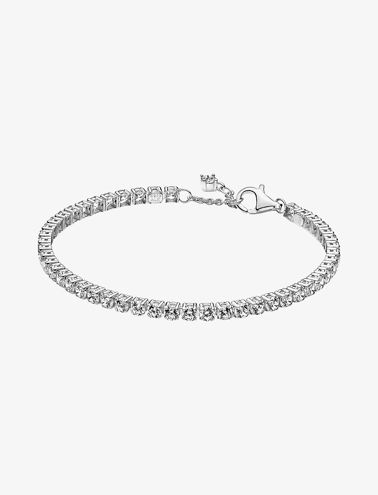 Pandora - Sterling silver bracelet with clear cubic zirconia - kædearmbånd - clear - 1