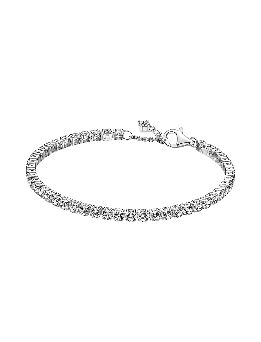 Pandora - Sterling silver bracelet with clear cubic zirconia - armband - clear - 1