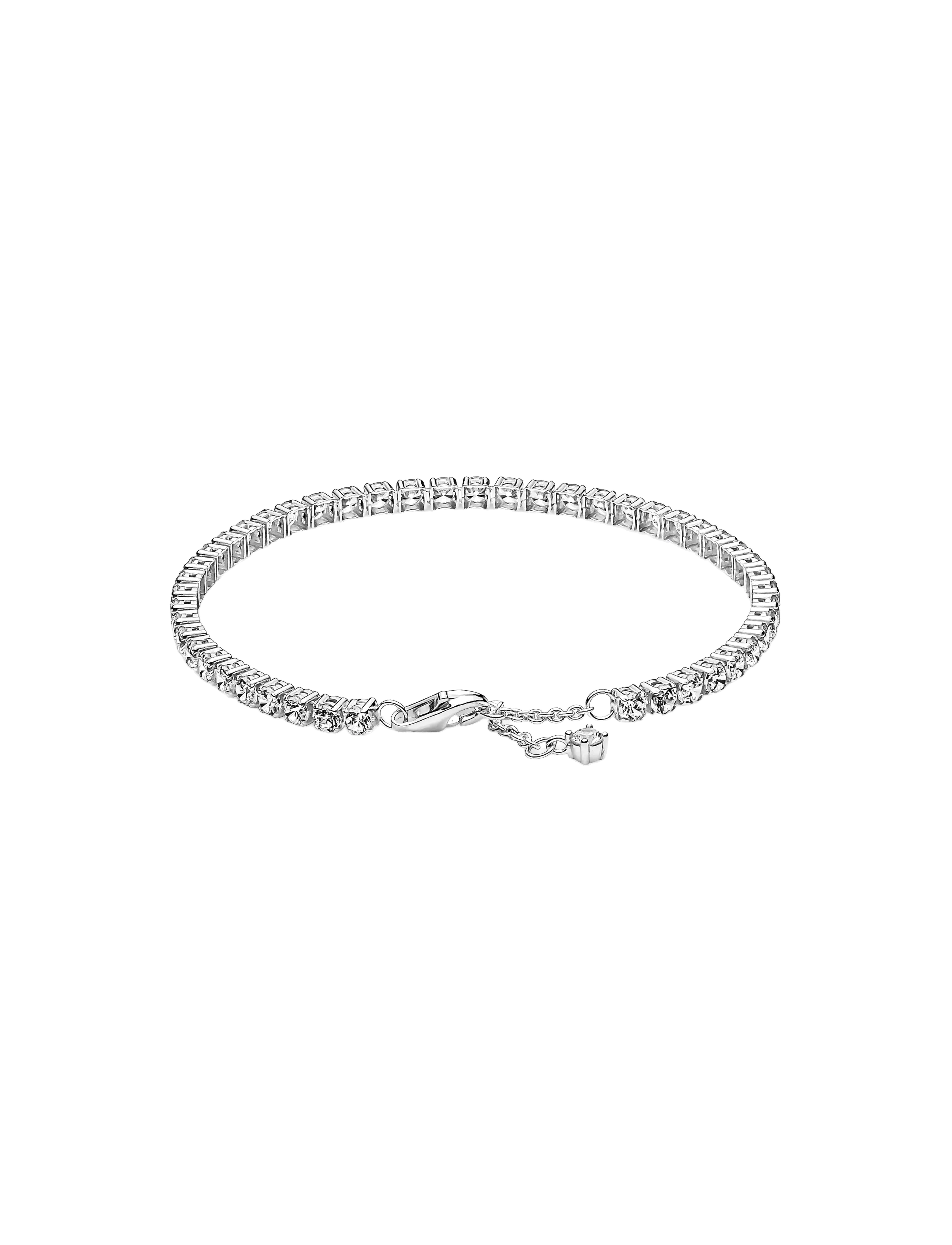 Pandora - Sterling silver bracelet with clear cubic zirconia - chain bracelets - clear - 2