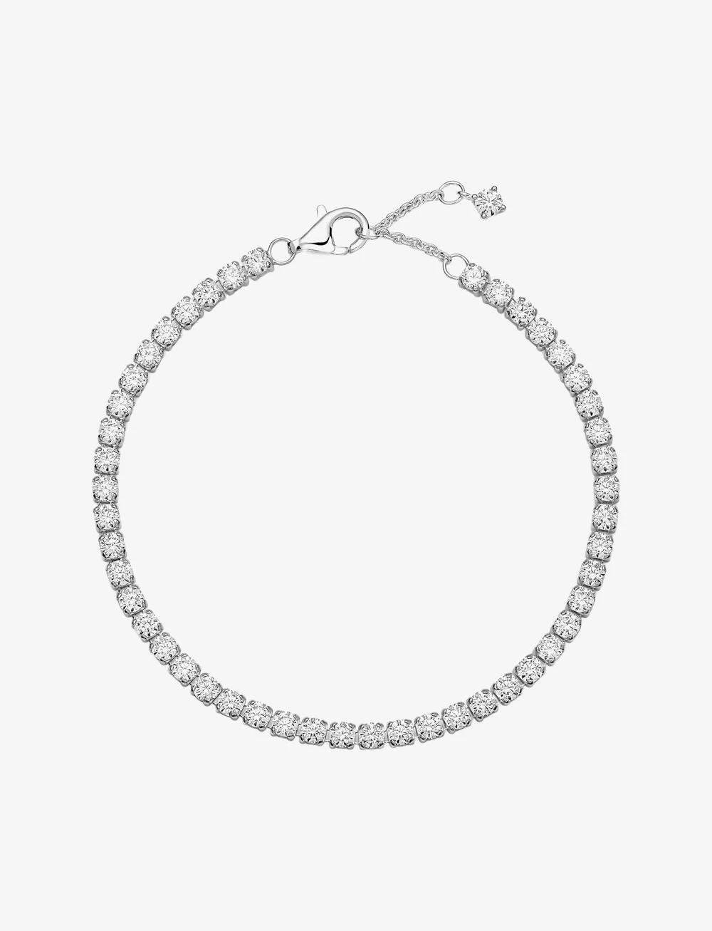 Pandora - Sterling silver bracelet with clear cubic zirconia - kettenarmbänder - clear - 3