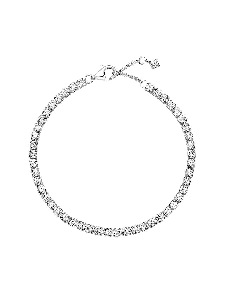Pandora - Sterling silver bracelet with clear cubic zirconia - kettenarmbänder - clear - 3